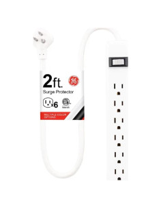 Protector contra Sobretensiones GE 6 Salidas 450 Julios Blanco