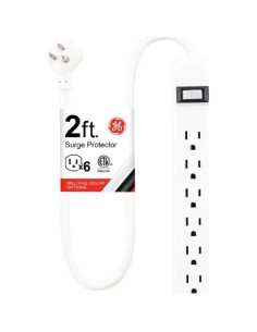 Protector contra Sobretensiones GE 6 Salidas 450 Julios Blanco 2