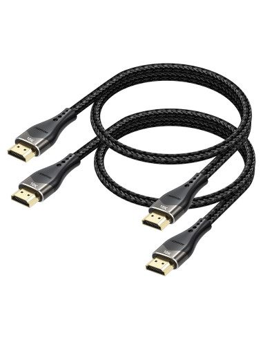Cable HDMI Corto DIOOEER 0.6M 2-Pack Ultra Alta Velocidad