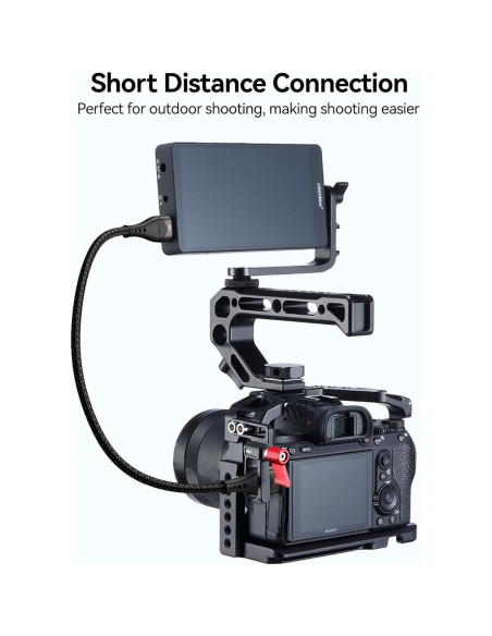 Cable HDMI Corto DIOOEER 0.6M 2-Pack Ultra Alta Velocidad