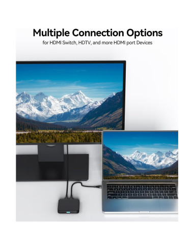 Cable HDMI Corto DIOOEER 0.6M 2-Pack Ultra Alta Velocidad