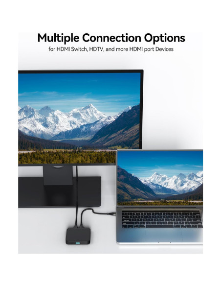 Cable HDMI Corto DIOOEER 0.6M 2-Pack Ultra Alta Velocidad