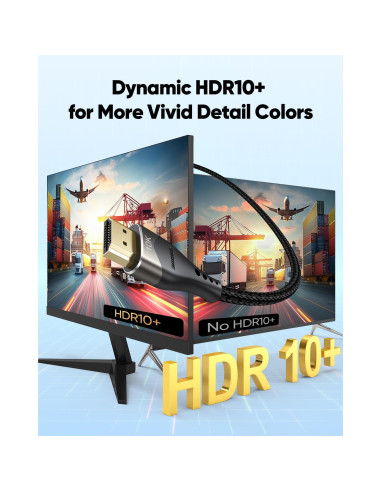 Cable HDMI Corto DIOOEER 0.6M 2-Pack Ultra Alta Velocidad