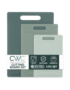 Juego de 3 Tablas de Cortar Antideslizantes COOK WITH COLOR Menta