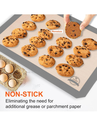 Tapetes de Hornear de Silicona ZICRO - 3 Piezas Reutilizables