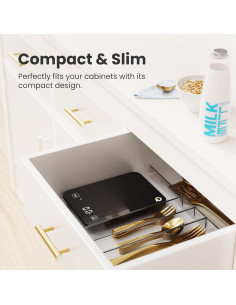 Báscula de Cocina Digital Qahhar 10kg Pantalla LED Impermeable 2