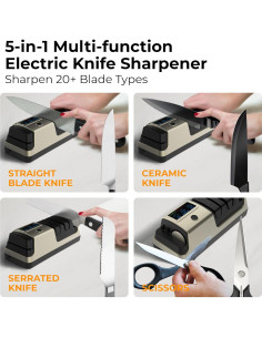 Afilador eléctrico de cuchillos Stellagro 5-en-1 con LCD 2
