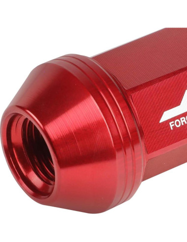 Tuercas de Llantas J2 Engineering M12x1.25 20Pcs 50mm Rojo