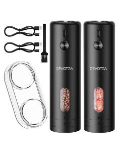 Juego de Molinillos Eléctricos de Sal y Pimienta REVOTRA 110ml