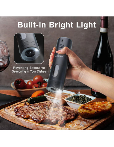 Juego de Molinillos Eléctricos de Sal y Pimienta REVOTRA 110ml