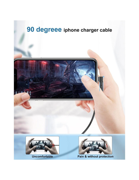 3Pack Cable Lightning Jeenek 1.83m Carga Rápida MFi iPhone