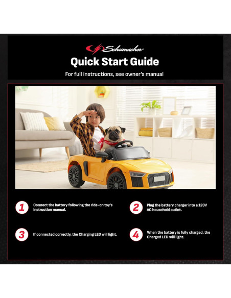 Cargador y Mantenedor Charge 'n Ride Schumacher 24V 1.5A Cargador y Mantenedor Charge 'n Ride Schumacher 24V 1.5A