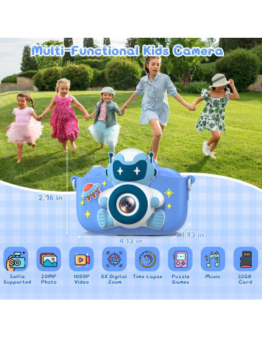 Cámara Digital para Niños Gofunly HT-001 20MP Azul