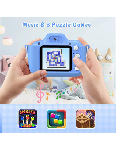 Cámara Digital para Niños Gofunly HT-001 20MP Azul