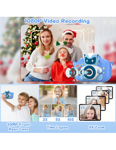 Cámara Digital para Niños Gofunly HT-001 20MP Azul