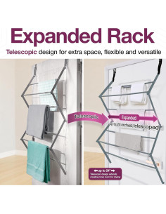 Estante de Secado Telescópico BLACK+DECKER Gris 61 cm 2