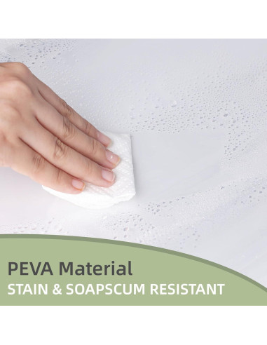 Cortina de Ducha Impermeable Poposa 183x183 cm PEVA Transparente