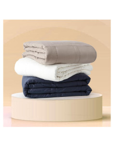 Manta con peso Baloo 5.4 kg Algodón 106.68x182.88 cm Blanca