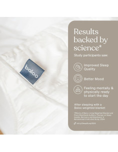 Manta con peso Baloo 5.4 kg Algodón 106.68x182.88 cm Blanca 2