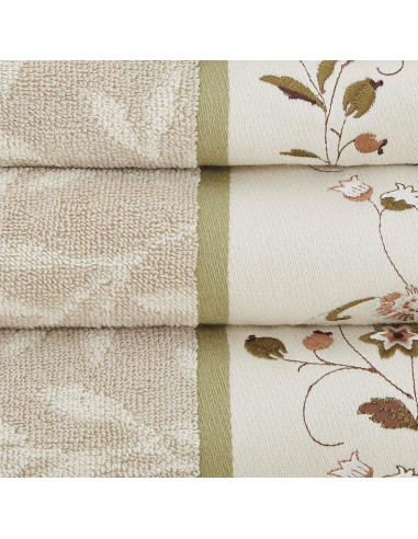 Conjunto de Toallas de Baño Madison Park Serene 100% Algodón 6 Piezas