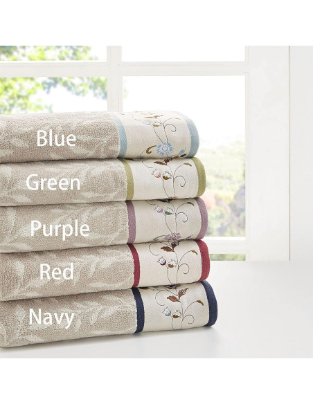 Conjunto de Toallas de Baño Madison Park Serene 100% Algodón 6 Piezas