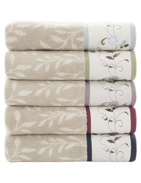 Conjunto de Toallas de Baño Madison Park Serene 100% Algodón 6 Piezas