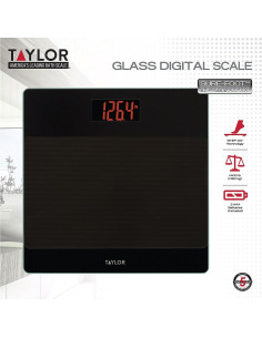 Báscula Digital de Baño Taylor 7619 con Alfombrilla Antideslizante 2
