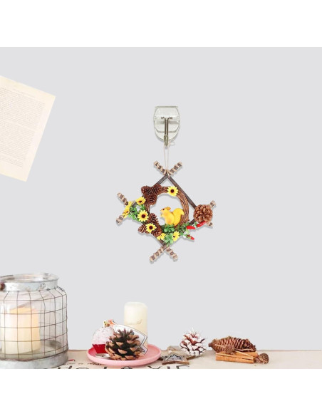 20 Ganchos Transparentes CARAINBO + 25 Tiras Adhesivas