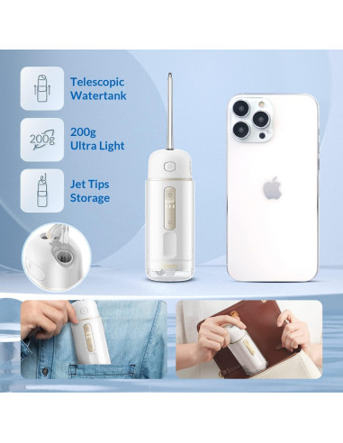 Hilo Dental de Agua Bixdo A30 Pro Portátil Púrpura 3 Modos