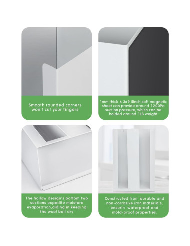 Soporte Magnético para Pelotas de Secadora Kevenal - 16.5x9.4x25.4 cm