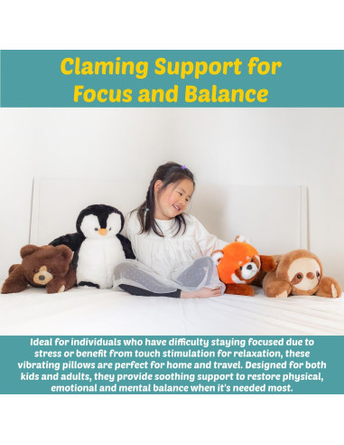 Almohada Vibrante con Peso Lunapuer Oso 50,8x27,9 cm