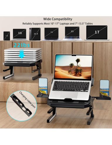 Soporte para Laptop OImaster 10-17" Ergonómico Plegable