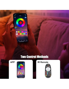 Tira LED RGB 5m Diyife con control remoto y app, Bluetooth 2