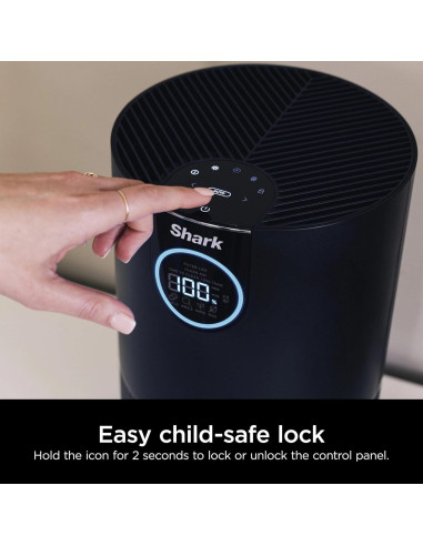 Purificador de aire Shark HP100 con filtro HEPA, 46 m