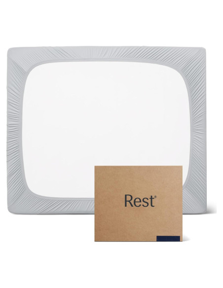 Sábana Ajustable REST Evercool Doble Gris Claro 38cm Profundo
