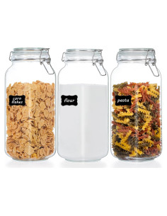 Tarros de Almacenamiento de Vidrio Vtopmart 3x78oz Herméticos