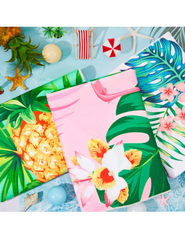 6 Toallas de Playa Microfibra VitalCozy 70x150 cm Hawaianas