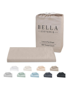 Sábana Plana de Lujo Bella Coterie 100% Viscosa de Bambú Queen