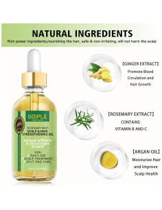 Aceite de Romero Natural WOZUTUNT 91.44 ML para Crecimiento Cabello 2