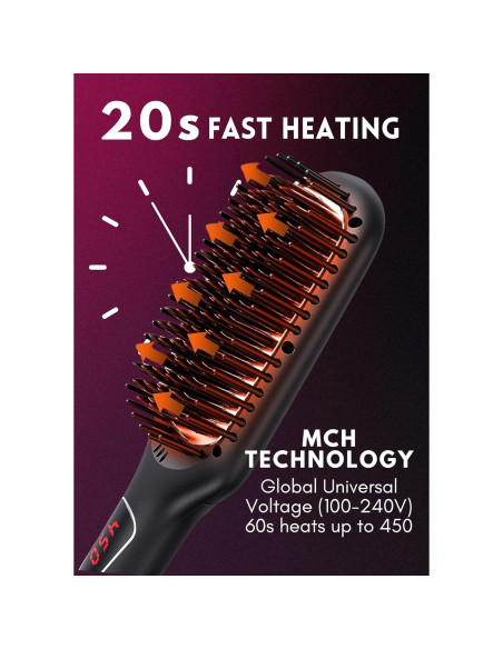 Cepillo Alisador Iónico Cerámico MEGAWISE KL-1028 232C