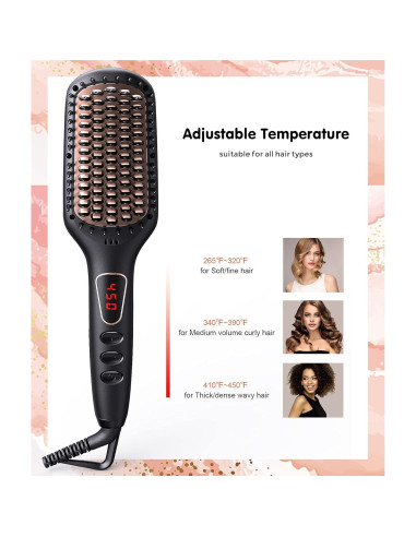 Cepillo Alisador Iónico Cerámico MEGAWISE KL-1028 232C