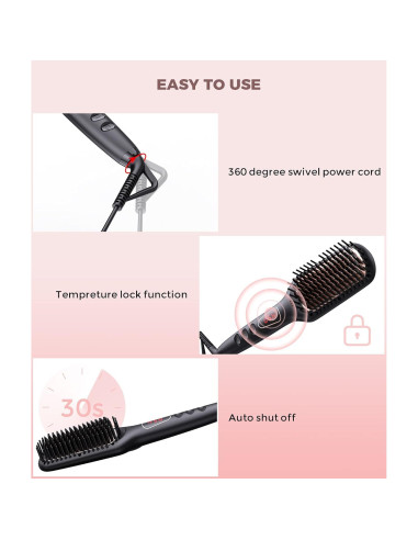 Cepillo Alisador Iónico Cerámico MEGAWISE KL-1028 232C