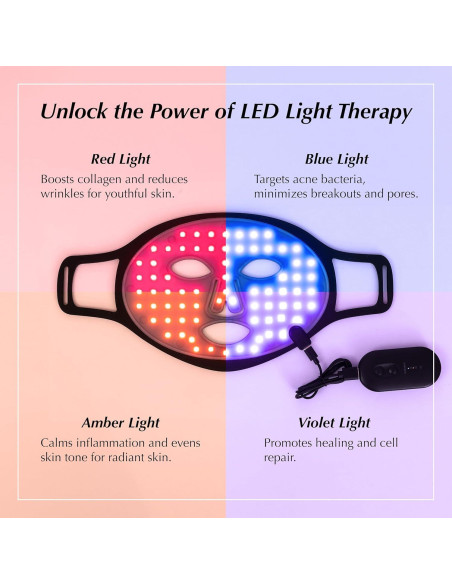 Máscara de Terapia de Luz LED Vital Glow - Antienvejecimiento Máscara de Terapia de Luz LED Vital Glow - Antienvejecimiento
