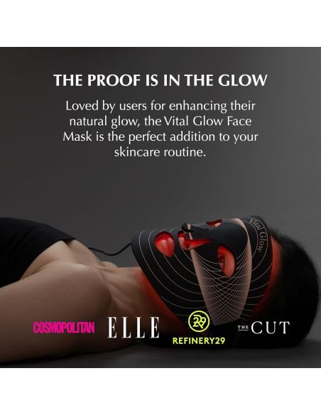 Máscara de Terapia de Luz LED Vital Glow - Antienvejecimiento Máscara de Terapia de Luz LED Vital Glow - Antienvejecimiento