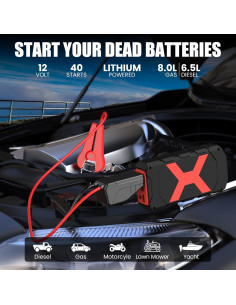 Arrancador de Batería BooKoo A9 2000A 12V Portátil 2