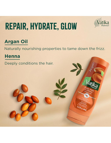 Combo Champú y Acondicionador Vatika Naturals Argan 400ml