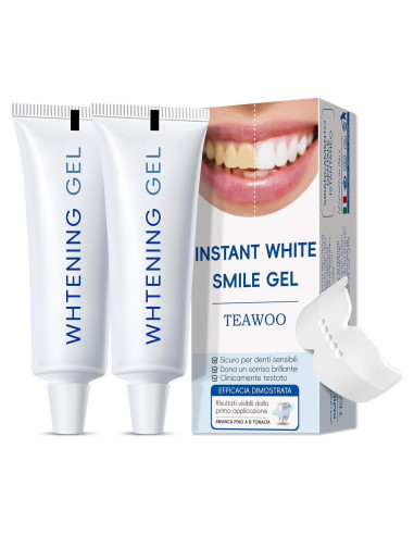 Gel Blanqueador Dental TEAWOO 60ml - Sin Peróxido, Dientes Sensibles