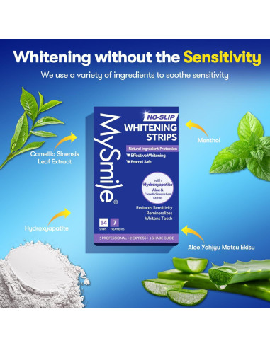 Tiras Blanqueadoras MySmile para Dientes Sensibles - 7 Días