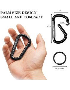 Clip de Carabinero Oupeng Sky 6pcs 800lbs Negro 2