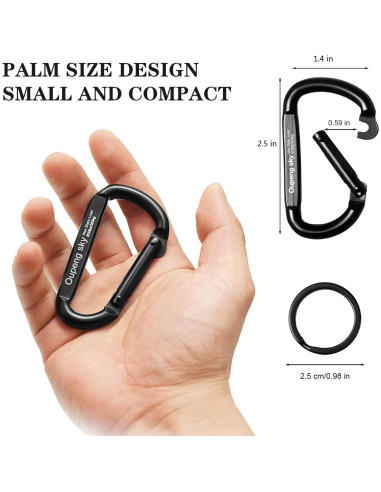 Clip de Carabinero Oupeng Sky 6pcs 800lbs Negro